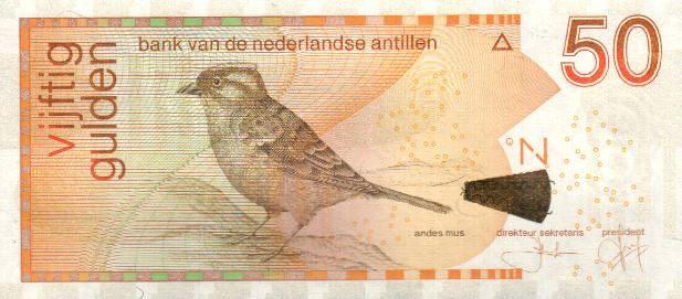 P30f Netherlands Antilles 50 Gulden Year 2012